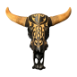 Skull carving black (80280)