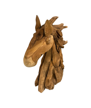 Horse head teak H85cm(3206)
