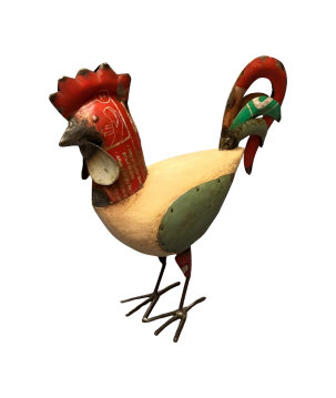 Rooster wood with iron(5658)