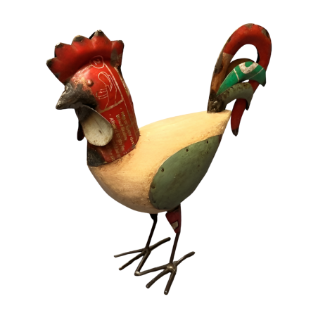 Rooster wood with iron(5658)
