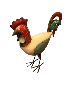 Rooster wood with iron(5658)