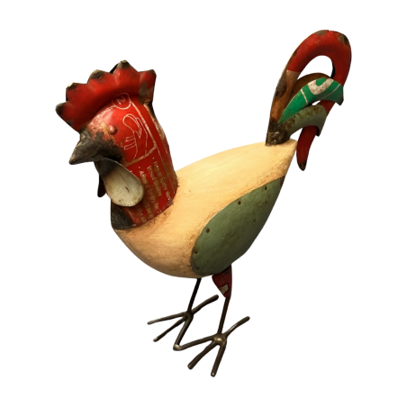 Rooster wood with iron(5658)
