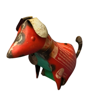 Iron dog standing 20x23cm