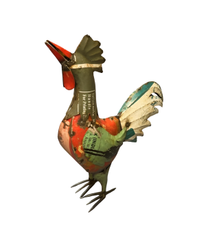 Rooster big old iron 45x60cm.