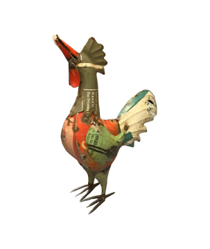 Rooster big old iron 45x60cm.
