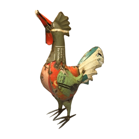 Rooster big old iron 45x60cm.