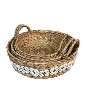 Tray round w.shell  S/3 (3897)