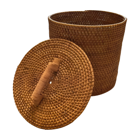 Storage pot rattan L (80066)
