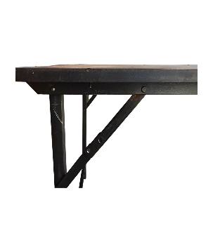 Folding table wood,iron frame 180x90H83cm (5123)
