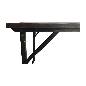 Folding table wood,iron frame 180x90H83cm (5123)