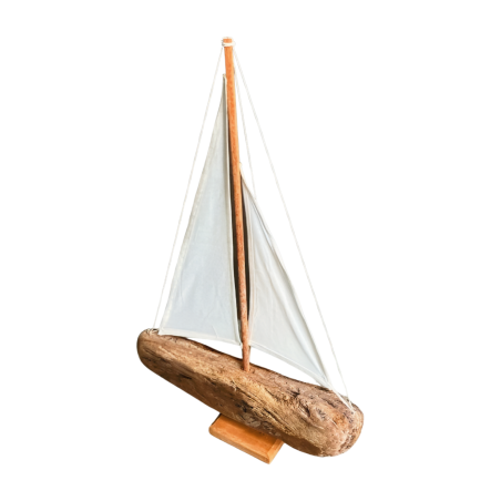 Boat driftwood cotton sail 50cm