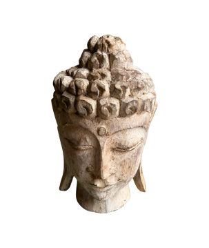 Buddha head on stand L (3485)