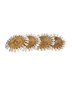 Coaster w. shell naturel S/4 (3480)