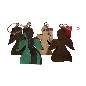 Wooden angel hanger 8x12cm(5549)