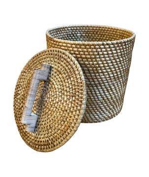 Storage pot rattan L (80066)