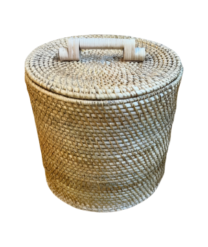 Storage pot rattan L (80066)