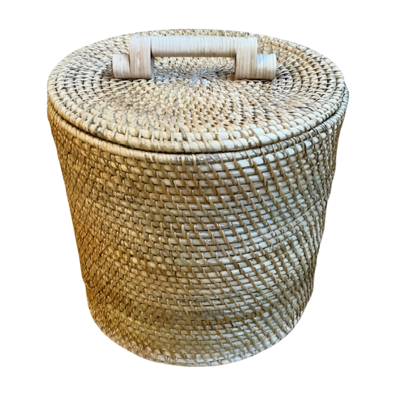 Storage pot rattan L (80066)