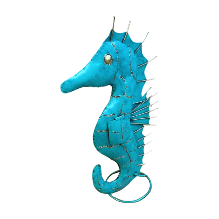 Seahorse iron blue H48cm (7265)