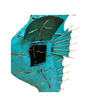 Seahorse iron blue H48cm (7265)