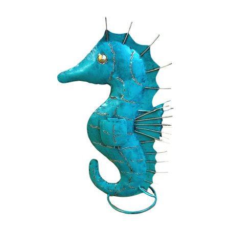 Seahorse iron blue H48cm (7265)