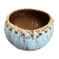 Bowl turq. coco rattan (3555)