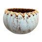 Bowl turq. coco rattan (3555)