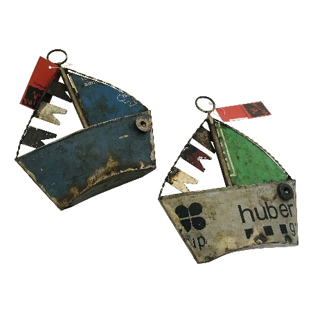 Boat recycled iron for hanging(5564)