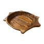 Old wooden turtle bowl (7809)