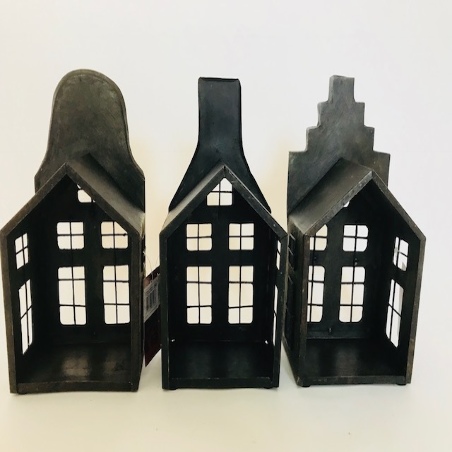 Iron house for candle  ass.13x9x2x6cm(5548)