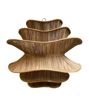 Lamp double rose naturel (80610)