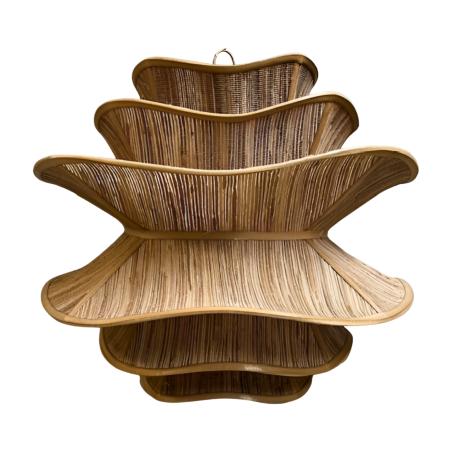Lamp double rose naturel (80610)