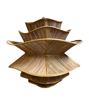 Lamp double rose naturel (80610)