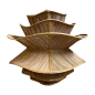 Lamp double rose naturel (80610)