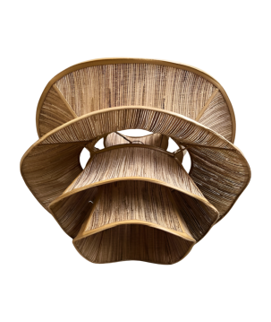 Lamp double rose naturel (80610)