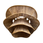 Lamp double rose naturel (80610)