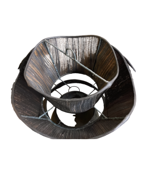 Lamp double rose black(80611)