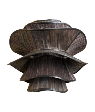 Lamp double rose black (80611)