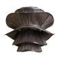 Lamp double rose black(80611)
