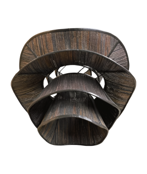 Lamp double rose black (80611)