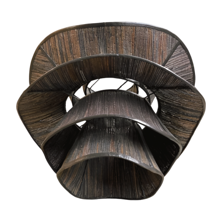 Lamp double rose black (80611)