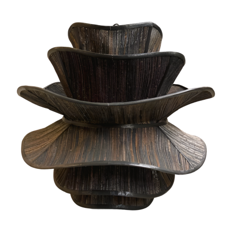 Lamp double rose black (80611)