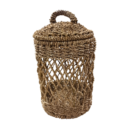 Laundry basket seagrass  D40H65cm(80647)