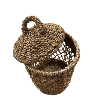 Laundry basket seagrass  D40H65cm(80647)