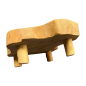 Plateau teak pootjes(3425)