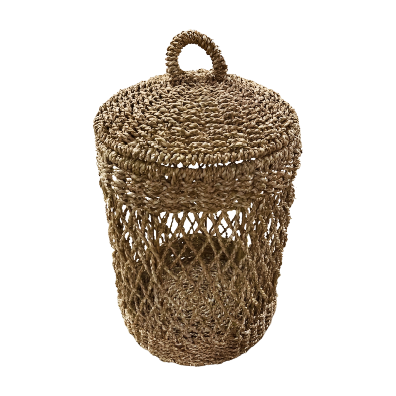 Laundry basket seagrass  D35H55cm(80648)