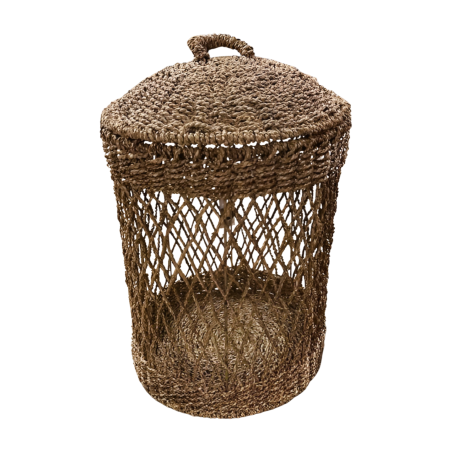 Laundry basket seagrass  D40H65cm (80649)