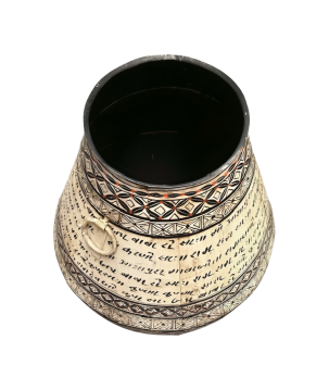 Iron pot painted D51H62cm. (5358)