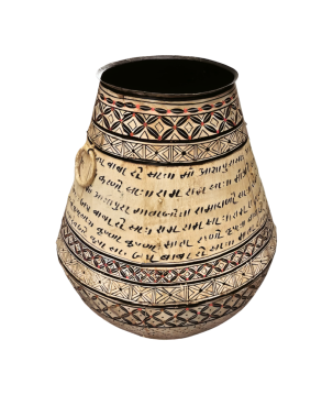 Iron pot painted D51H62cm. (5358)