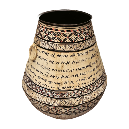Iron pot painted D51H62cm. (5358)