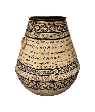 Iron pot painted D51H62cm. (5358)